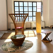 The sustainable living room in certified wood created by Giorgio Caporaso in collaboration with PEFC Italia for the international Forests Are Home campaign.