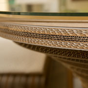 Clessidra: tavolo in cartone by Lessmore. Design: Giorgio Caporaso. photo Daniela Berruti