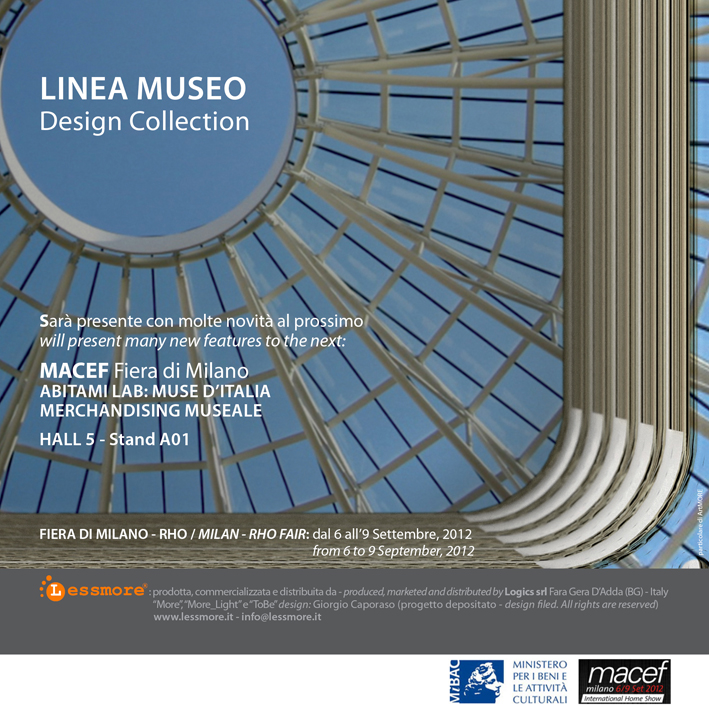 Macef - Linea Museo Caporaso Design at Muse d'Italia: museum  merchandising