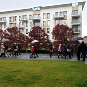 Giardini Sacro Monte residential complex inauguration (ex - Giardini Sospesi). External restyling project and sample apartments project by Studio Architect Giorgio Caporaso