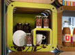 Mobili personalizzabili in cartone per negozi Caporaso Ecodesign Collection