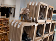 Customizable cardboard furniture for shops by Studio Caporaso