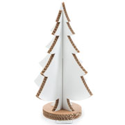 Albero di Natale in cartone, colore bianco, Lessmore (altezza 45 cm)